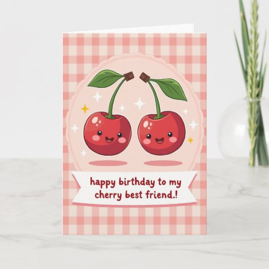 Carte d'anniversaire Fruit Rouge Sucré (Devant)