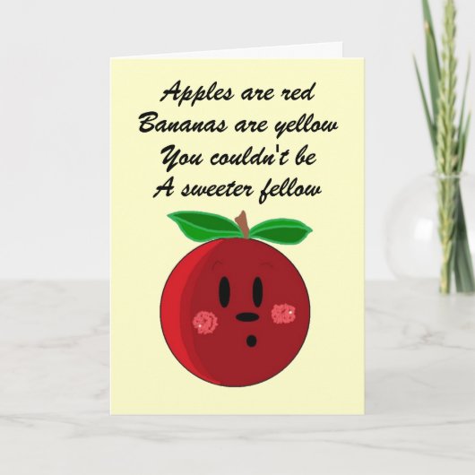 Carte d'anniversaire fruitée (Devant)