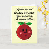 Carte d'anniversaire fruitée (Fleur jaune)