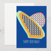 Carte d'anniversaire Fruits Papaye Pitaya (Devant / Derrière)