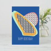 Carte d'anniversaire Fruits Papaye Pitaya (Debout devant)