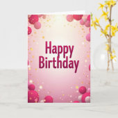 Carte d'anniversaire Fuchsia (Fleur jaune)