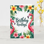Carte d'anniversaire Fuchsia Avian (Fleur jaune)