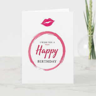 Carte d'anniversaire Fuchsia Brushstroke