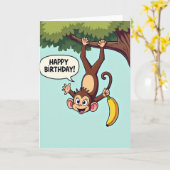 Carte d'anniversaire fun Jungle (Fleur jaune)