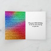Carte d'anniversaire Fun Rainbow Gradient Glitter  (Intérieur)