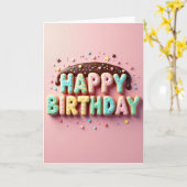 Carte d'anniversaire Fun Sprinkled (Fleur jaune)