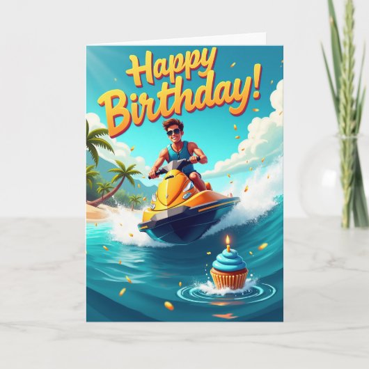Carte d'anniversaire Fun Tropical (Devant)
