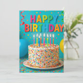 Carte d'anniversaire Funfetti (Debout devant)