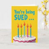 Carte d'anniversaire Funny Cake (Fleur jaune)