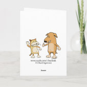 Carte d'anniversaire Funny Cake Ferrets (Dos)