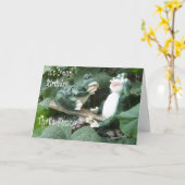 Carte d'Anniversaire Funny Frog (Fleur jaune)