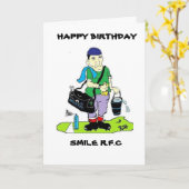 CARTE D'ANNIVERSAIRE FUNNY RUGBY (Fleur jaune)