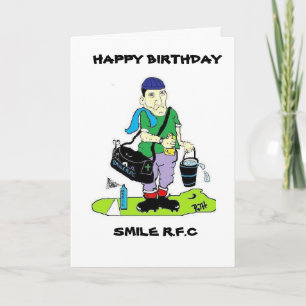 CARTE D'ANNIVERSAIRE FUNNY RUGBY