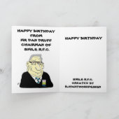 CARTE D'ANNIVERSAIRE FUNNY RUGBY (Intérieur)