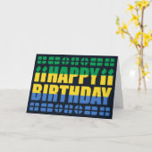 Carte d'anniversaire Gabon (Fleur jaune)