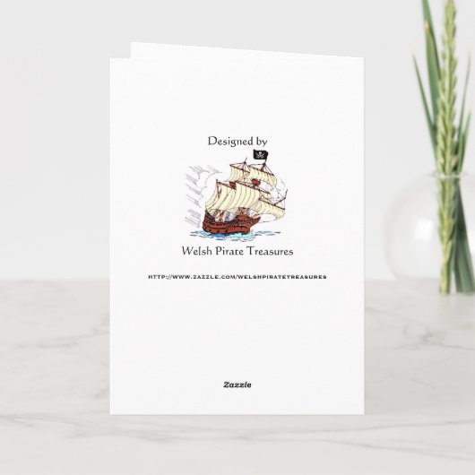 Carte d'anniversaire galloise (Dos)