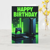 Carte d'anniversaire Gamers Neon (Fleur jaune)