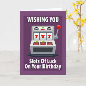 Carte d'anniversaire Gaming Luck (Fleur jaune)