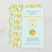 Carte d'anniversaire garçon 4 ans (Devant / Derrière)