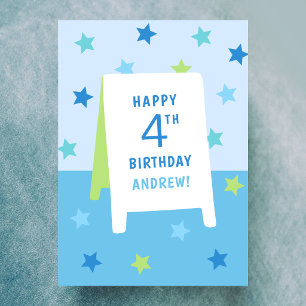 Carte d'anniversaire garçon âge personnalisé