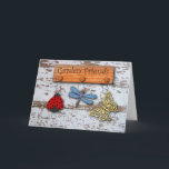 Carte d'anniversaire Garden Friends<br><div class="desc">Cette Carte d'anniversaire Garden Friends avec des insectes d'art Country est idéale pour partager avec des amis ou de la famille le jour de leur anniversaire.</div>