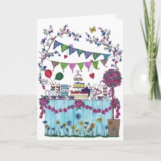 Carte d'anniversaire - Garden Party (Devant)