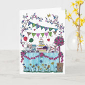 Carte d'anniversaire - Garden Party (Fleur jaune)