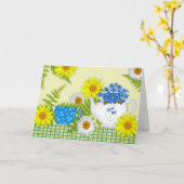 Carte d'anniversaire Garden Tea (Fleur jaune)