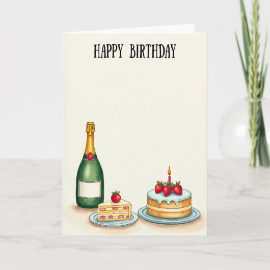 Carte d'anniversaire Gâteau à la Crème (Devant)
