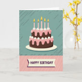 Carte d'anniversaire Gâteau Chaud (Fleur jaune)