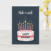 Carte d'anniversaire Gâteau de Minuit (Fleur jaune)