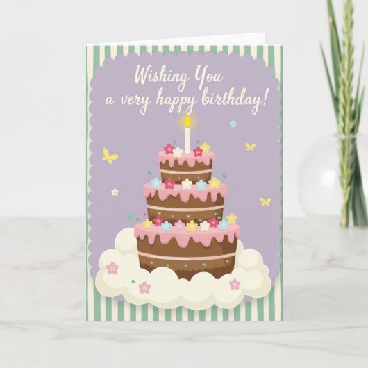 Carte d'anniversaire Gâteau Nuage (Devant)