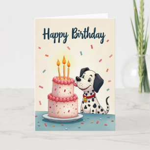 Carte d'anniversaire Gâteau pour chien joyeux