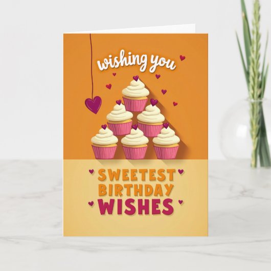 Carte d'anniversaire Gâteau rose (Devant)