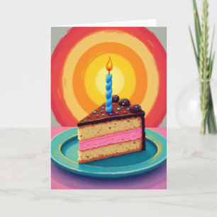 Carte d'anniversaire gâteau saupoudré
