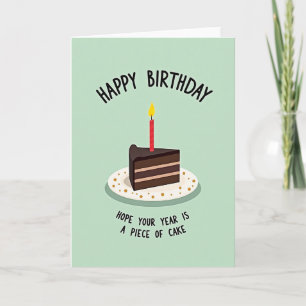 Carte d'anniversaire Gâteau Vert Menthe