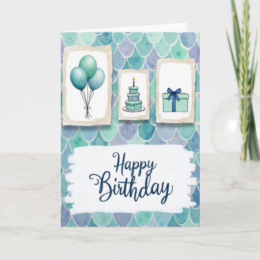 Carte d'anniversaire Gâteau Vignette (Devant)