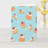 Carte d'anniversaire Gâteaux Fantaisistes (Fleur jaune)