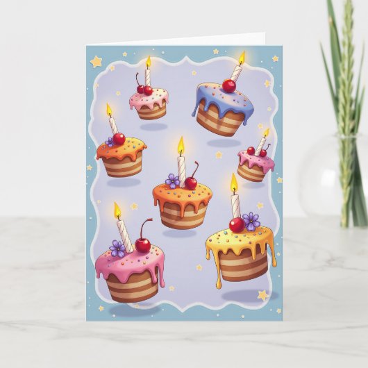 Carte d'anniversaire Gâteaux pastel (Devant)