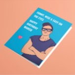 Carte d'anniversaire Gay Boyfriend<br><div class="desc">Grande carte d'anniversaire LGBTQ personnalisable pour un joli petit ami</div>