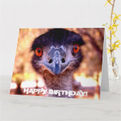 Carte d'anniversaire géante australienne EMU (Fleur jaune)