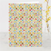 Carte d'anniversaire géante en patchwork (Fleur jaune)