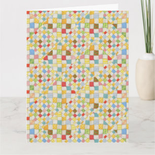 Carte d'anniversaire géante en patchwork