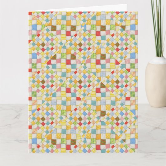 Carte d'anniversaire géante en patchwork (Devant)