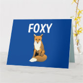 CARTE D'ANNIVERSAIRE GÉANTE FOXY FOX (Fleur jaune)