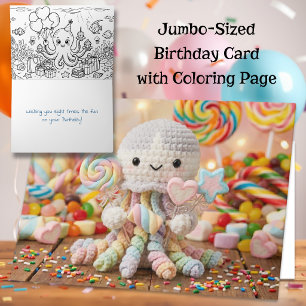 Carte d'anniversaire géante pour enfant thème pieu