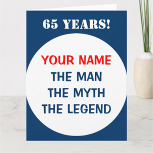 Carte d'anniversaire géante pour hommes   Taille e