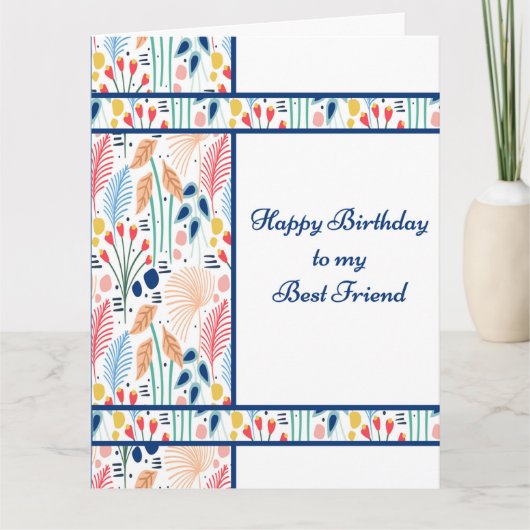 Carte d'anniversaire géante pour votre meilleure a (Devant)