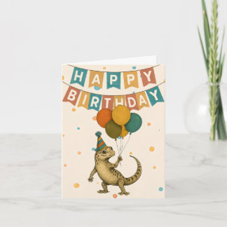 Carte d'anniversaire Gecko - Rectificatif drôle av